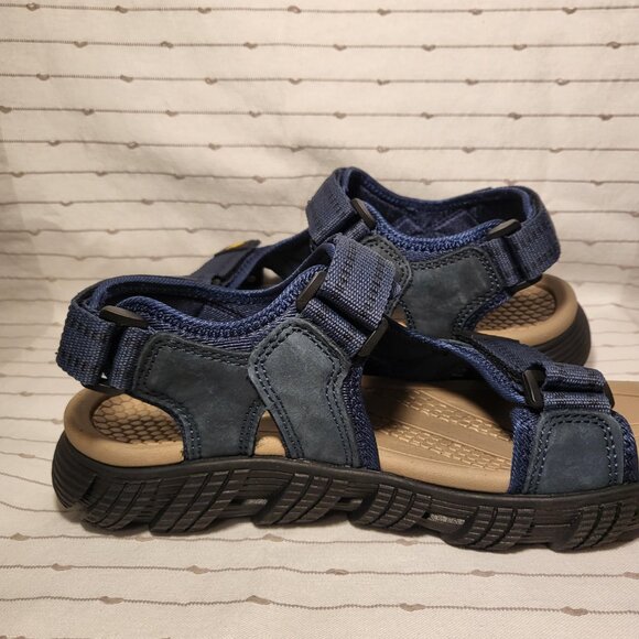 Camel Crown Waterproof Hiking Sandals Men's Size 8 Leather Dark Blue NEW - Picture 8 of 15